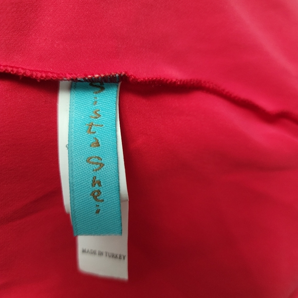 Sista Shei Pink and Red Satin Lingerie Top Size Small - Picture 5 of 5